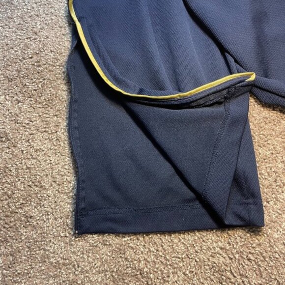 Y2K Nike Track Pants Mens LG Navy Gold Ankle Zip Sweatpants Silver Tag Vintage - Picture 4 of 7